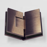 Forge Frameless Shower Hinge Heavy Duty Adjustable Glass to Glass 135 Degrees - NERO Brushed Bronze